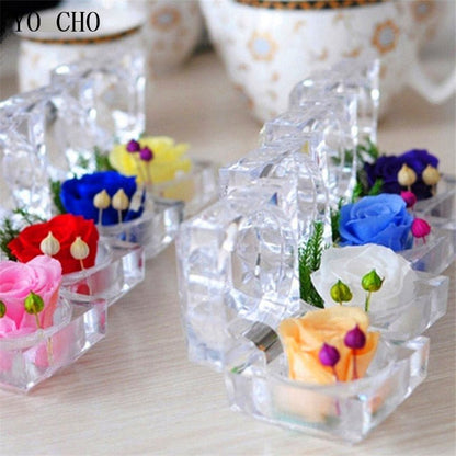 Eternal Rose small glass box (choice of color)