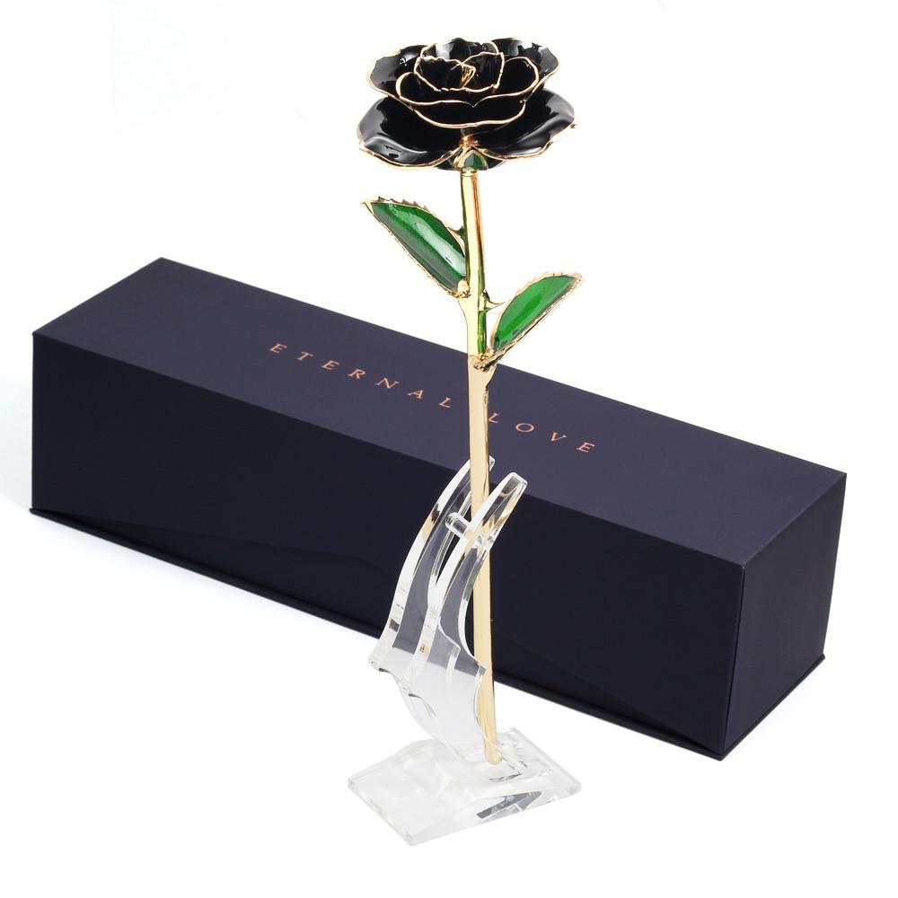 Eternal Rose Box: Color Black Gold 24K - Eternal Rose Store