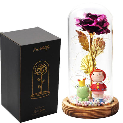 Eternal Rose Under Bell 24K Gold Figurines - Eternal Rose Store