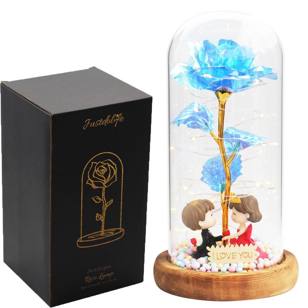 Eternal Rose Under Bell 24K Gold Bear Figurines - Eternal Rose Store