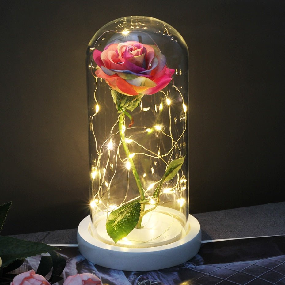 Eternal Rose Under Bell & LED (Choice of Colors) - Eternal Rose Store