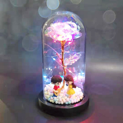 LED Eternal Rose with Figurine (choice)