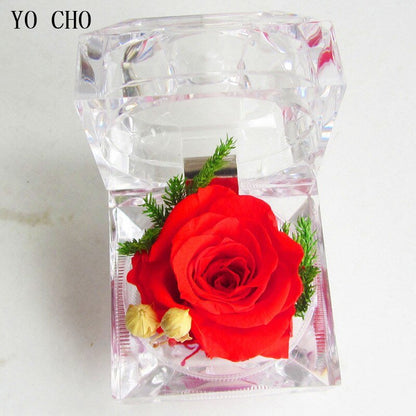 Eternal Rose small glass box (choice of color)