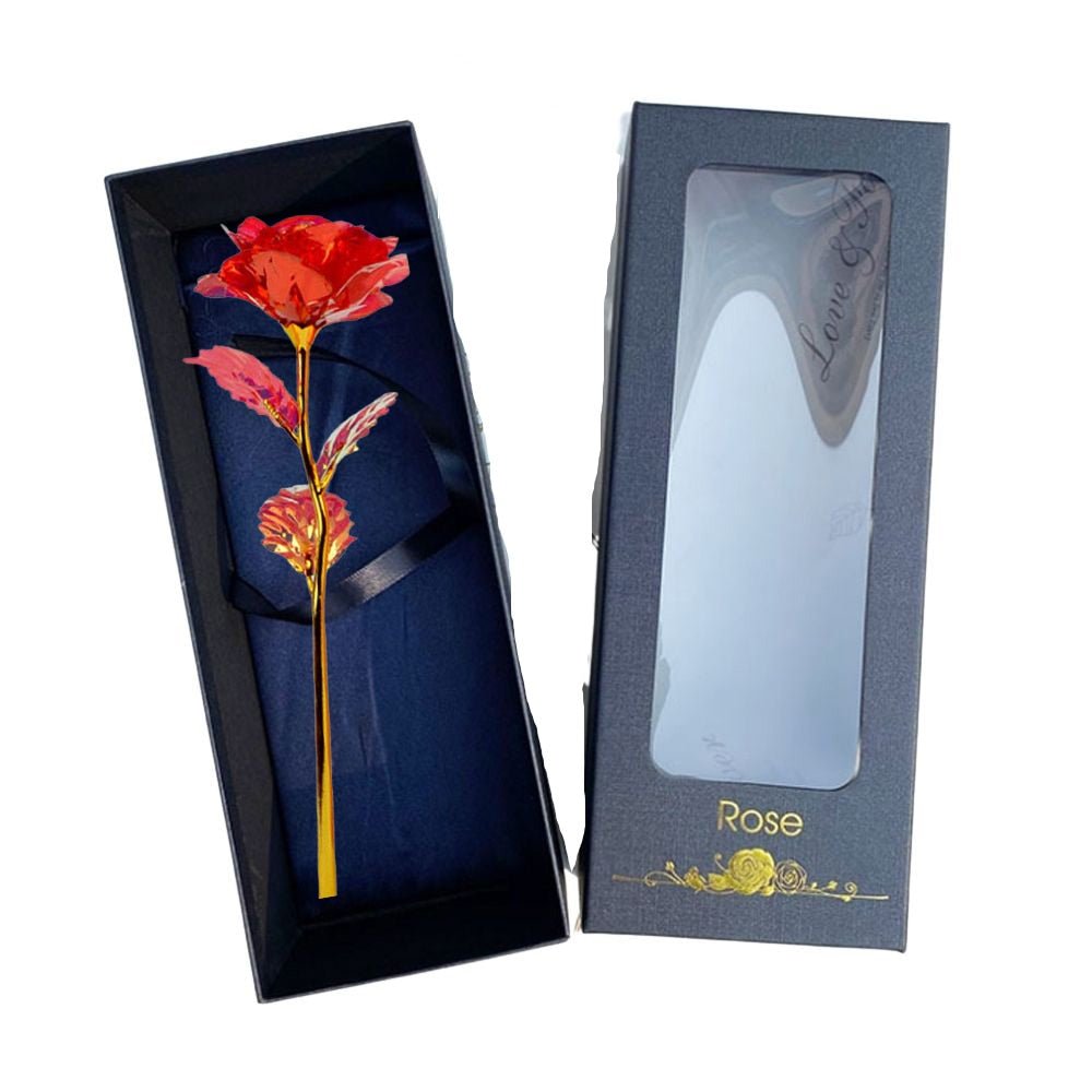 Bundle Pack: Red Eternal Rose + 24K Gold-Plated Rose (Choice)