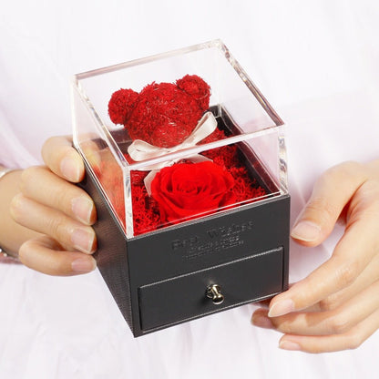 Eternal Roses Teddy Bear With Box - Eternal Rose Store