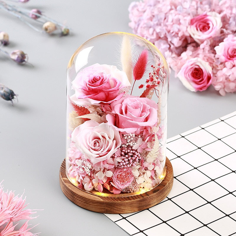 Eternal Rose & Floral Arrangement (Choice)