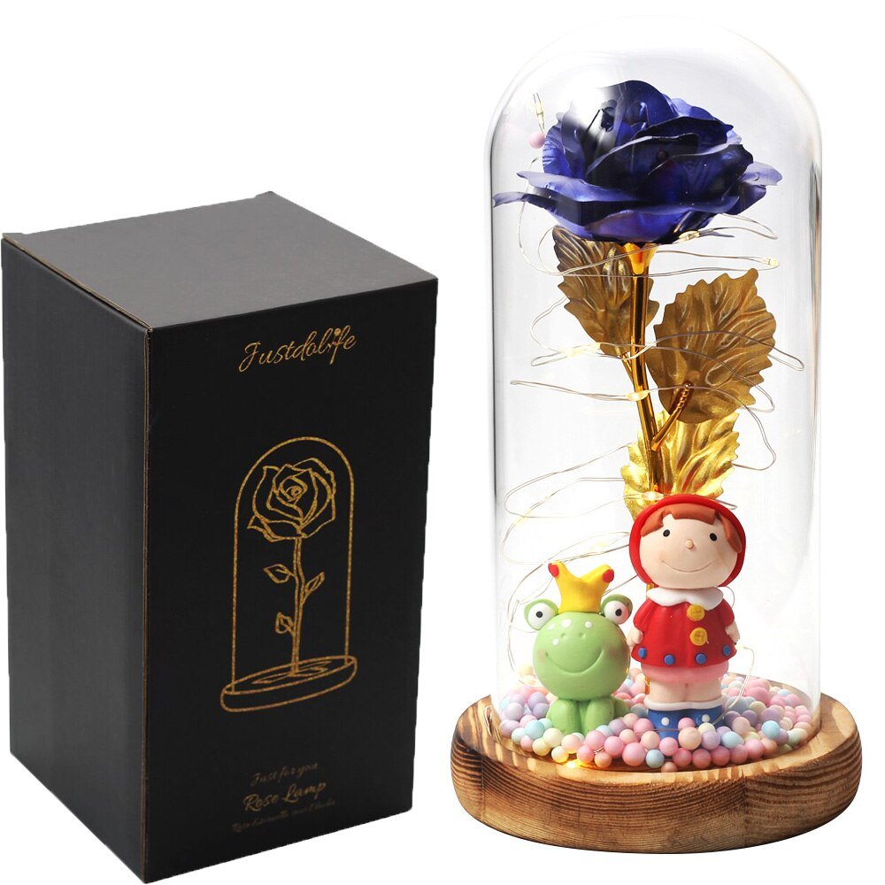 Eternal Rose Under Bell 24K Gold Figurines - Eternal Rose Store