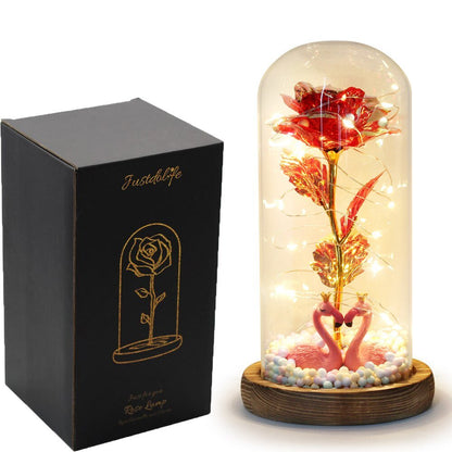 Eternal Rose Under Bell 24K Gold Bear Figurines - Eternal Rose Store