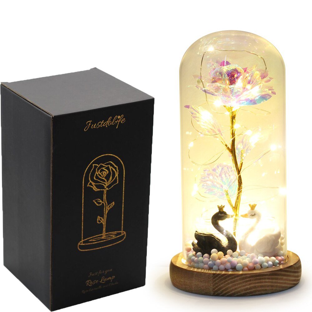 Eternal Rose Under Bell 24K Gold Bear Figurines - Eternal Rose Store