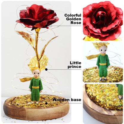 Eternal Rose Under Bell 24K Gold Figurines - Eternal Rose Store