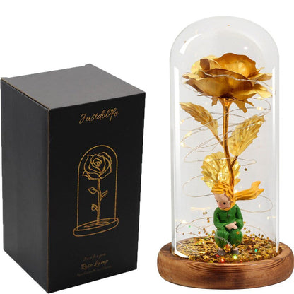 Eternal Rose Under Bell 24K Gold Figurines - Eternal Rose Store