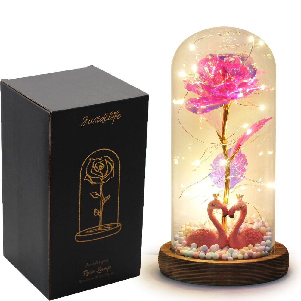 Eternal Rose Under Bell 24K Gold Bear Figurines - Eternal Rose Store