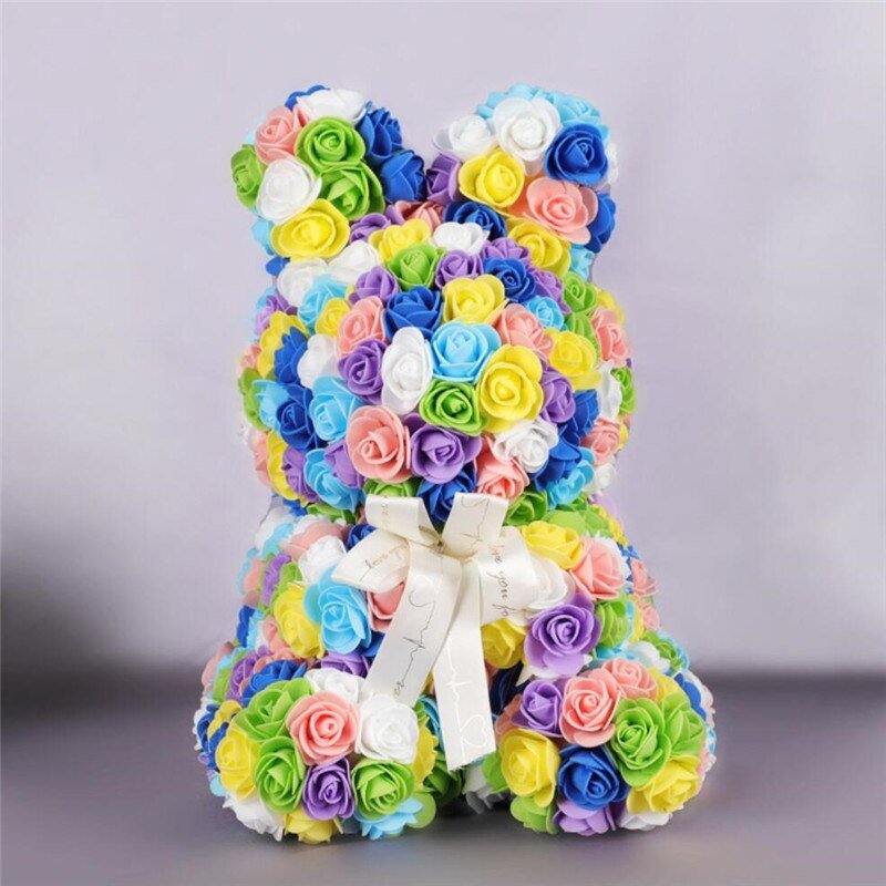 45cm Roses Bunny Valentine's Day Eternal Flower Rabbit Romantic Wedding Engagement Ceremony Party Decoration Christmas Gifts