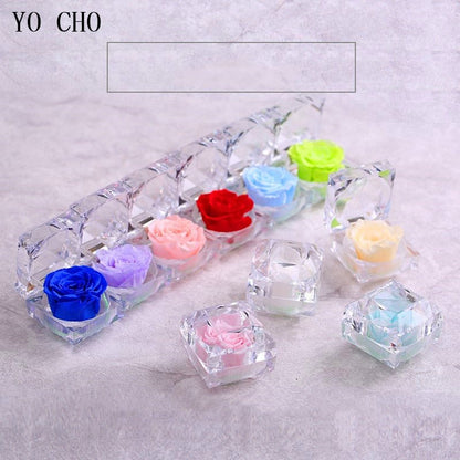 Eternal Rose small glass box (choice of color)