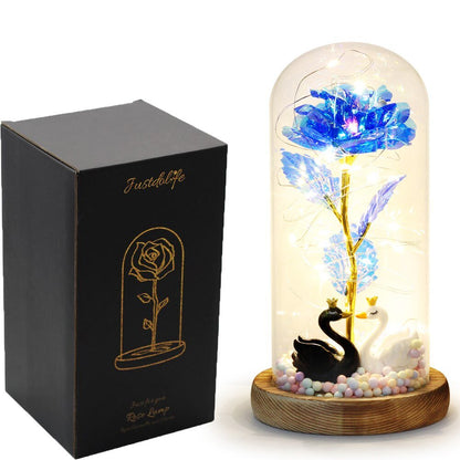 Eternal Rose Under Bell 24K Gold Bear Figurines - Eternal Rose Store