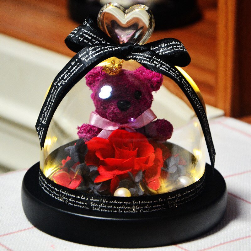 Pink Teddy Bears with Eternal Roses 2024 Collection