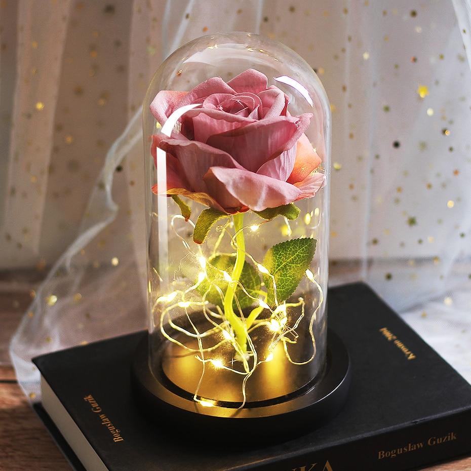 Eternal Rose With Pink Color LED - Eternal Rose Store