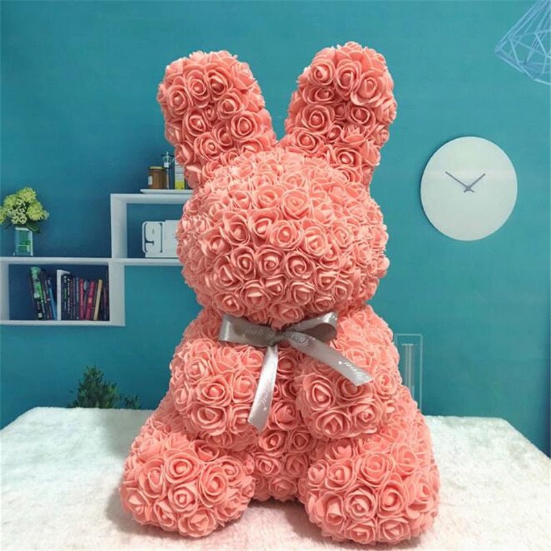 45cm Roses Bunny Valentine's Day Eternal Flower Rabbit Romantic Wedding Engagement Ceremony Party Decoration Christmas Gifts