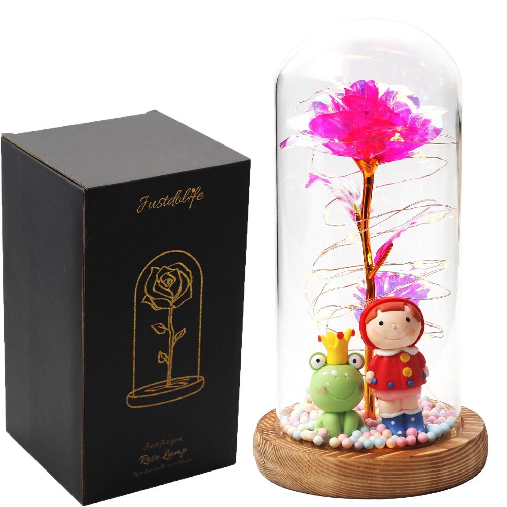 Eternal Rose Under Bell 24K Gold Figurines - Eternal Rose Store