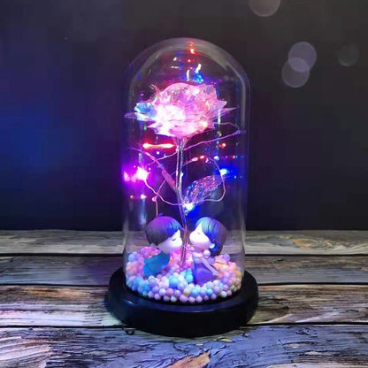 LED Eternal Rose with Figurine (choice)