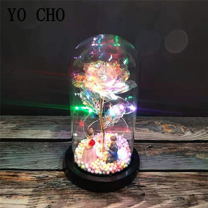 LED Eternal Rose with Figurine (choice)