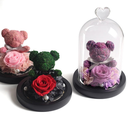 Pink Teddy Bears with Eternal Roses 2024 Collection