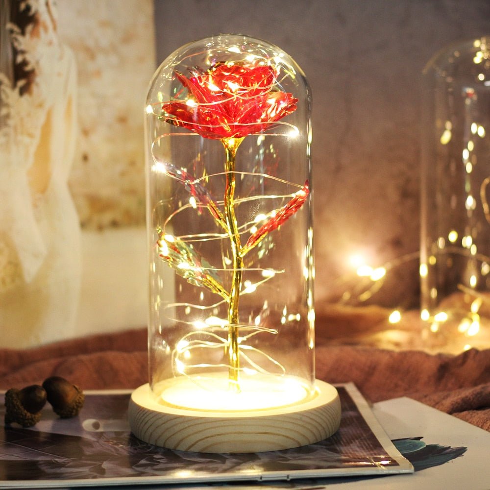 Eternal Rose Under Bell & LED (Choice of Colors) - Eternal Rose Store