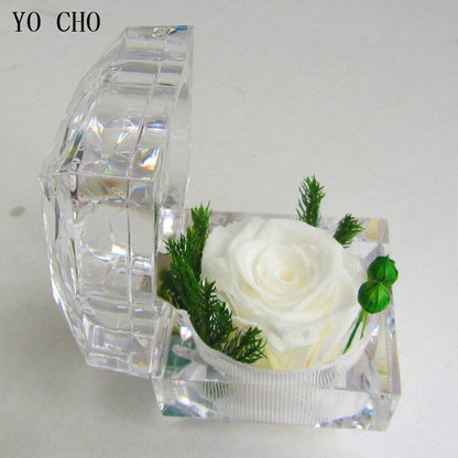 Eternal Rose small glass box (choice of color)