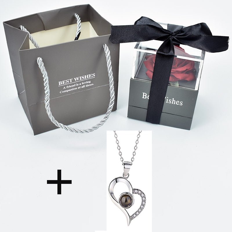 Eternal Rose Box (Choice of necklace) - Eternal Rose Store