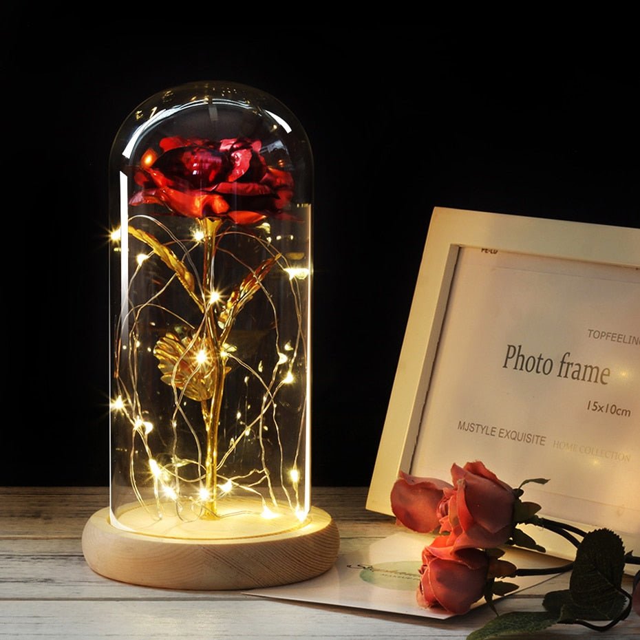 Eternal Rose Under Bell & LED (Choice of Colors) - Eternal Rose Store