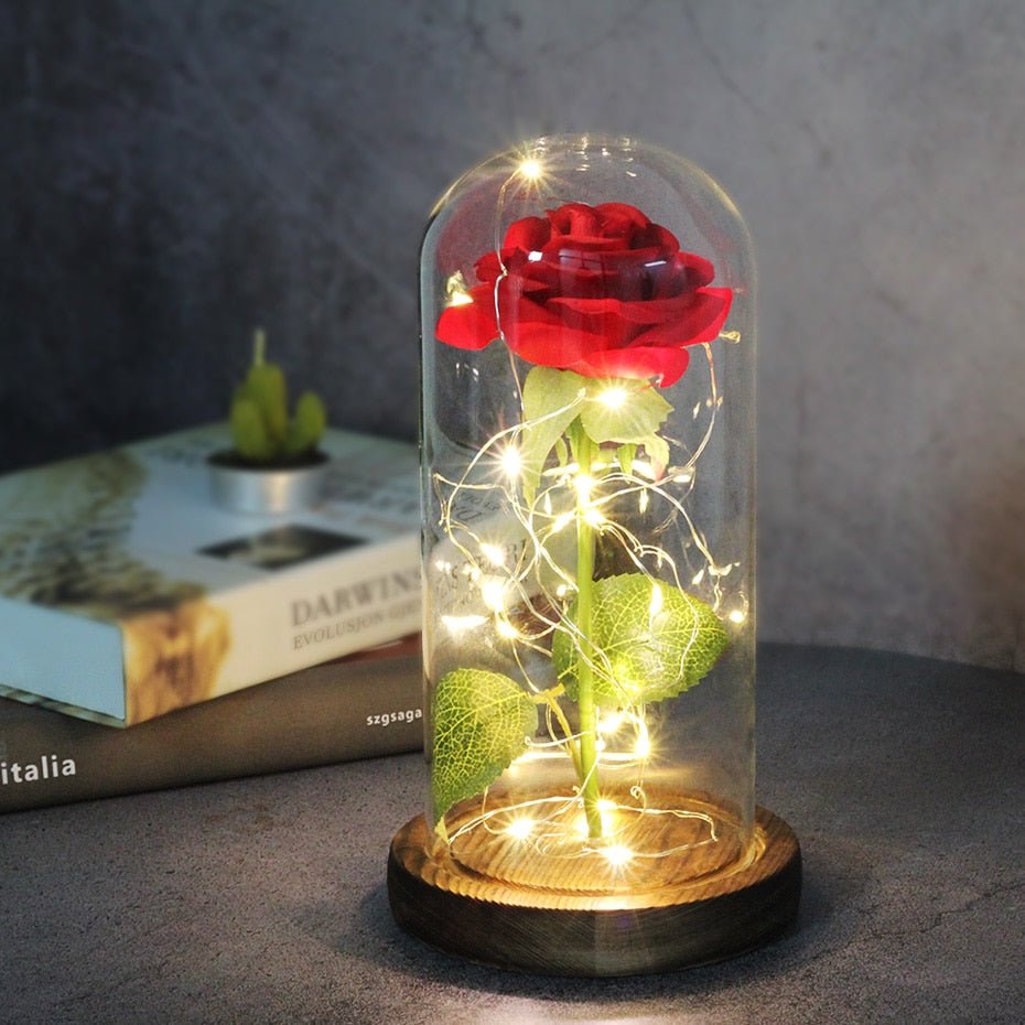 Eternal Rose Under Bell & LED (Choice of Colors) - Eternal Rose Store