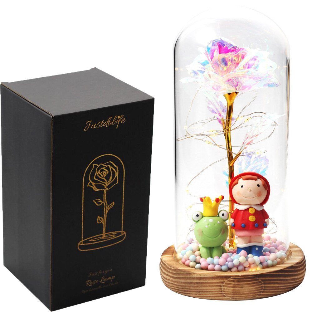 Eternal Rose Under Bell 24K Gold Figurines - Eternal Rose Store