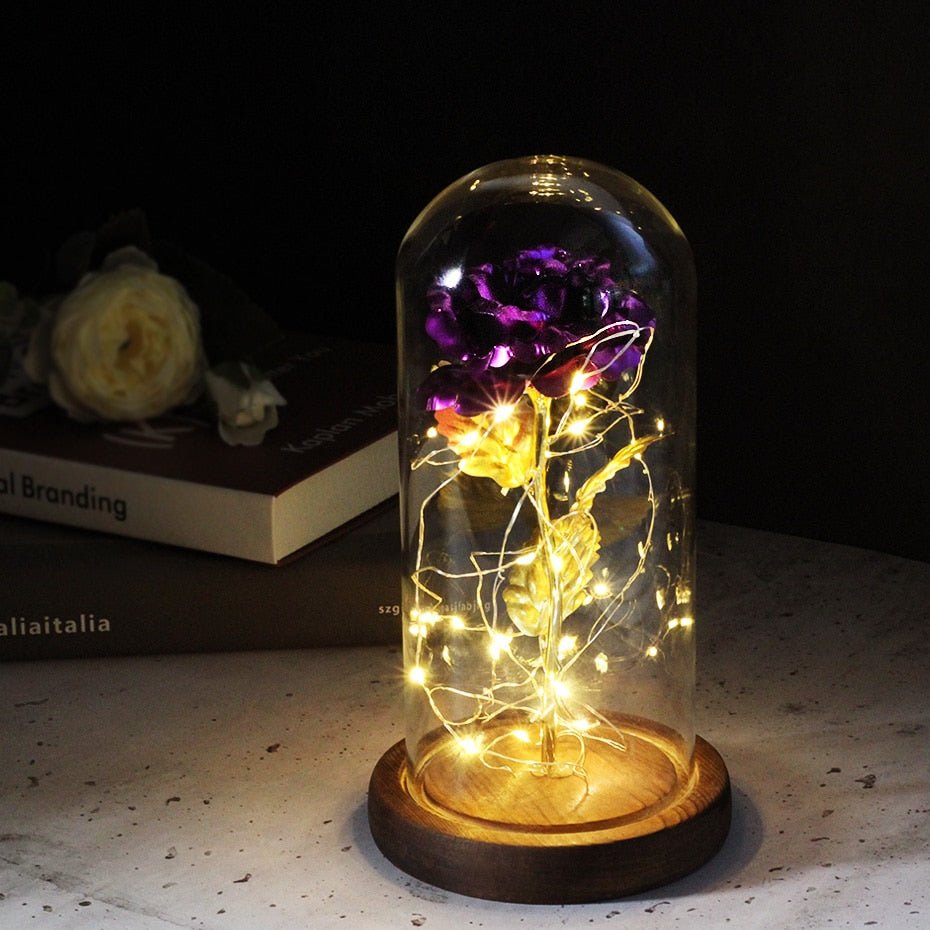 Eternal Rose Under Bell & LED (Choice of Colors) - Eternal Rose Store