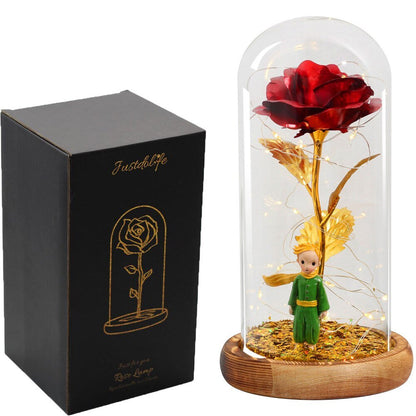 Eternal Rose Under Bell 24K Gold Figurines - Eternal Rose Store