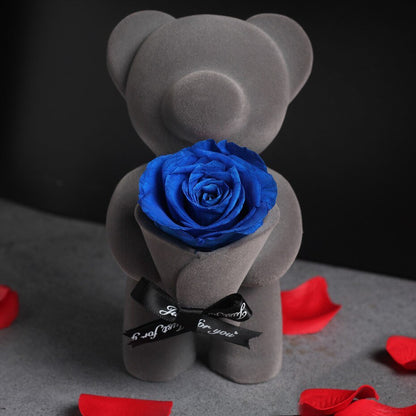 Eternal Rose Blue Bear - Eternal Rose Store