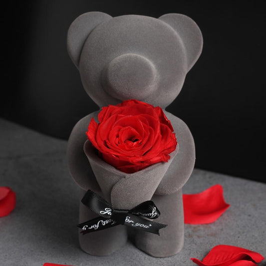 Bear Eternal Rose (Choice of Colors) - Eternal Rose Store