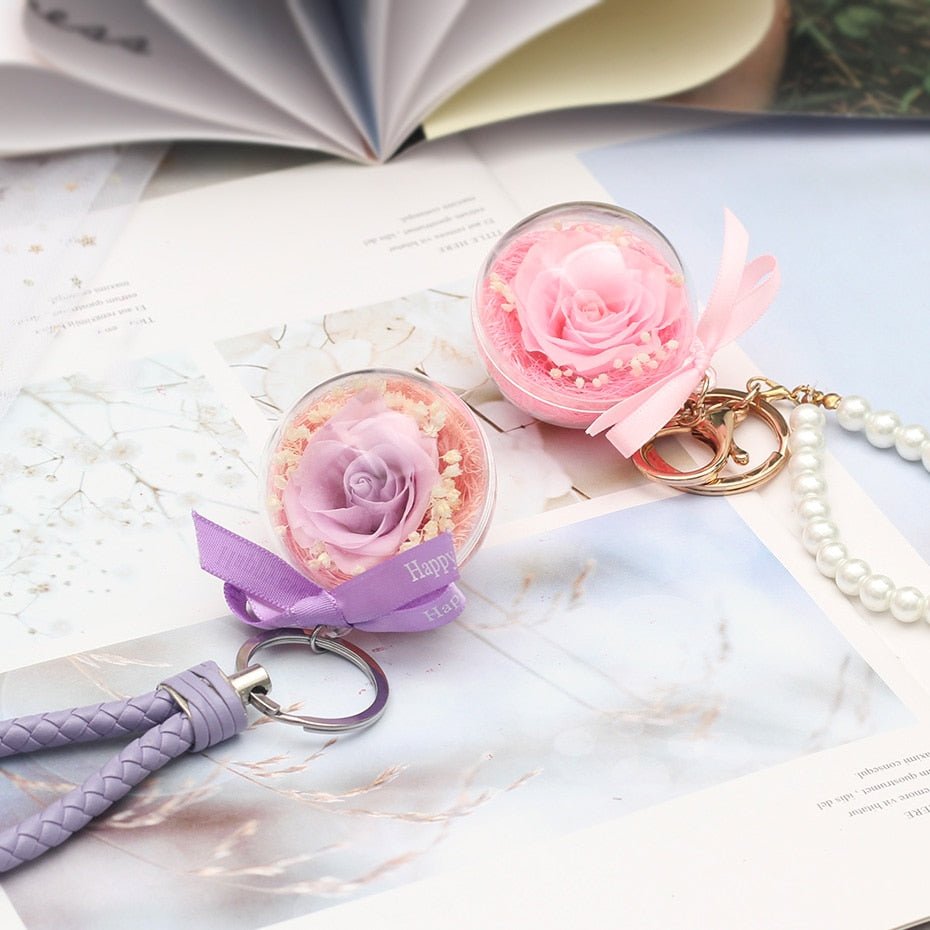 Eternal Rose Pink Keychain - Eternal Rose Store