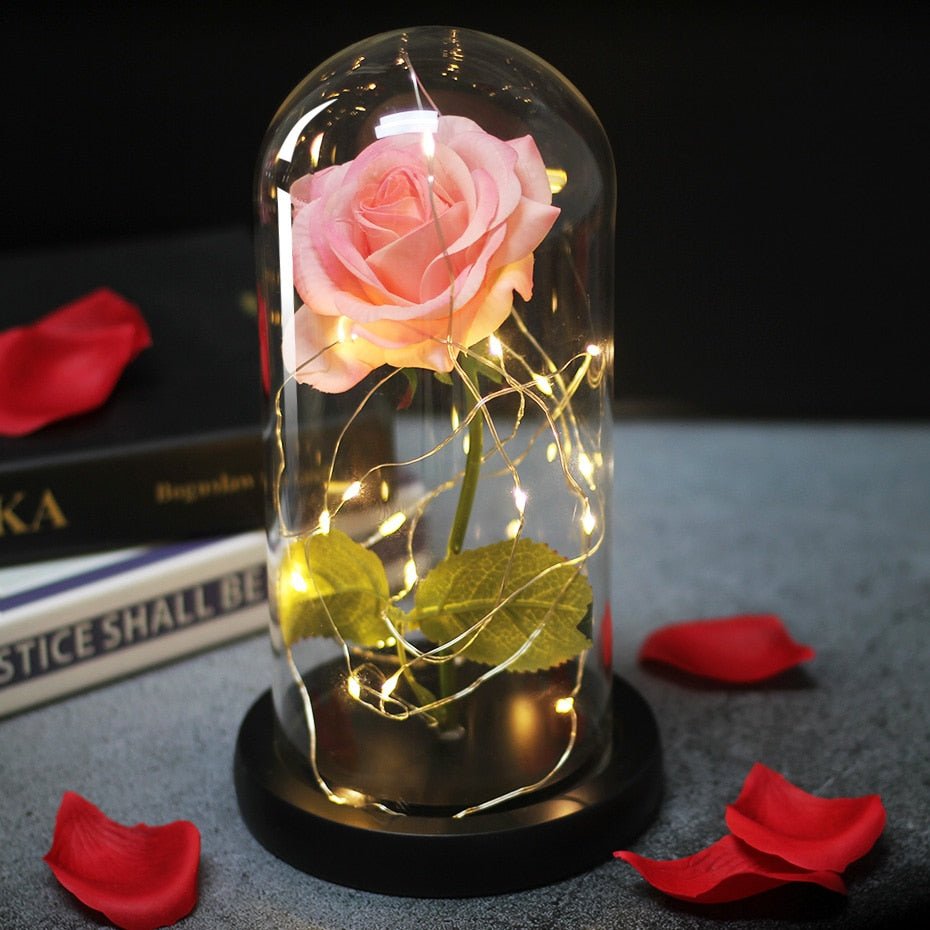 Eternal Rose Under Bell & LED (Choice of Colors) - Eternal Rose Store