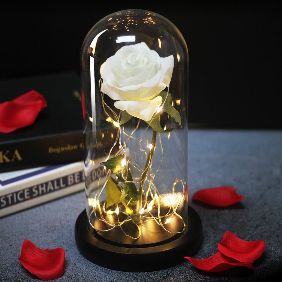 Eternal Rose Under Bell & LED (Choice of Colors) - Eternal Rose Store