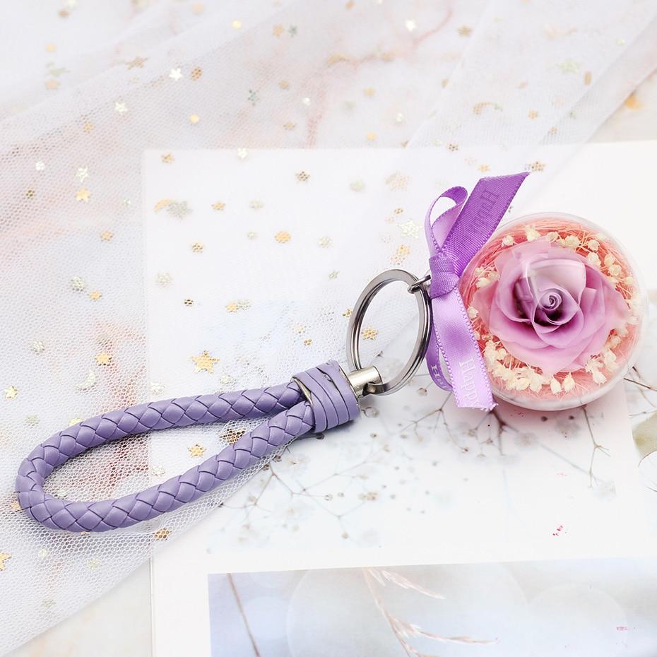 Eternal Rose Purple Keychain - Eternal Rose Store