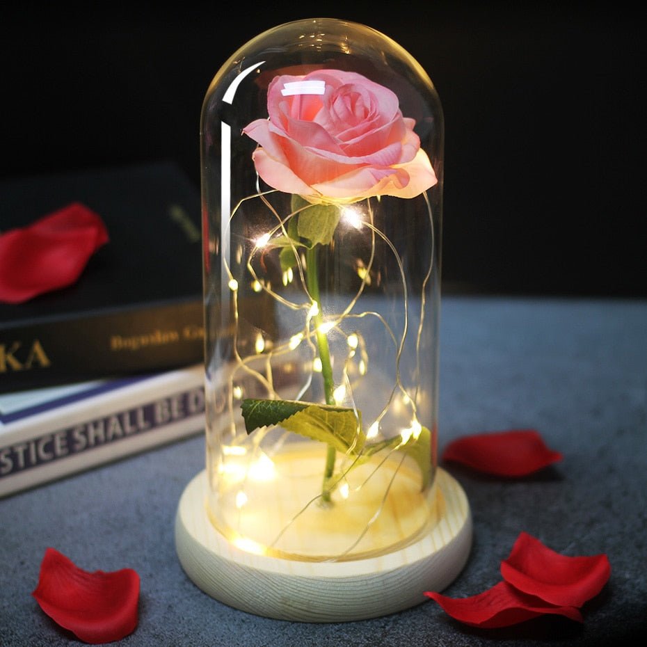 Eternal Rose Under Bell & LED (Choice of Colors) - Eternal Rose Store