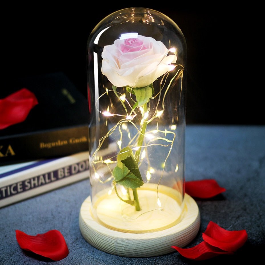 Eternal Rose Under Bell & LED (Choice of Colors) - Eternal Rose Store