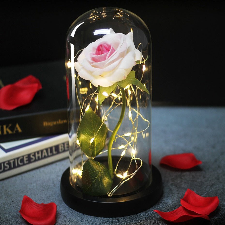 Eternal Rose Under Bell & LED (Choice of Colors) - Eternal Rose Store