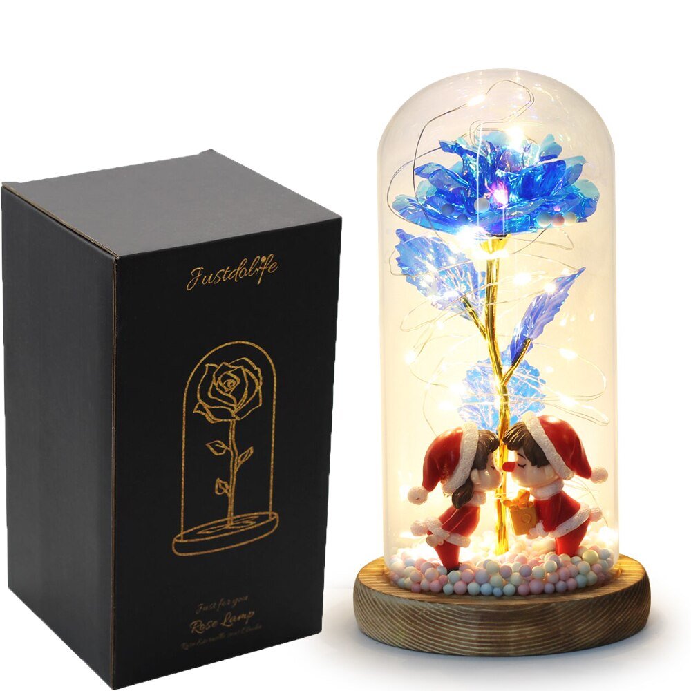 Eternal Rose Under Bell 24K Gold Bear Figurines - Eternal Rose Store