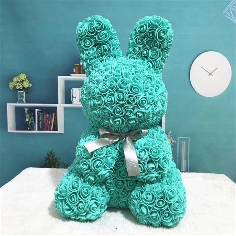 45cm Roses Bunny Valentine's Day Eternal Flower Rabbit Romantic Wedding Engagement Ceremony Party Decoration Christmas Gifts