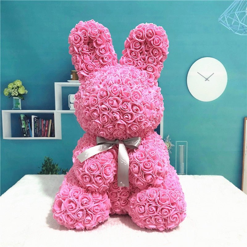 45cm Roses Bunny Valentine's Day Eternal Flower Rabbit Romantic Wedding Engagement Ceremony Party Decoration Christmas Gifts