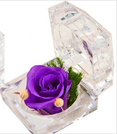 Eternal Rose small glass box (choice of color)