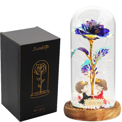 Eternal Rose Under Bell 24K Gold Bear Figurines - Eternal Rose Store