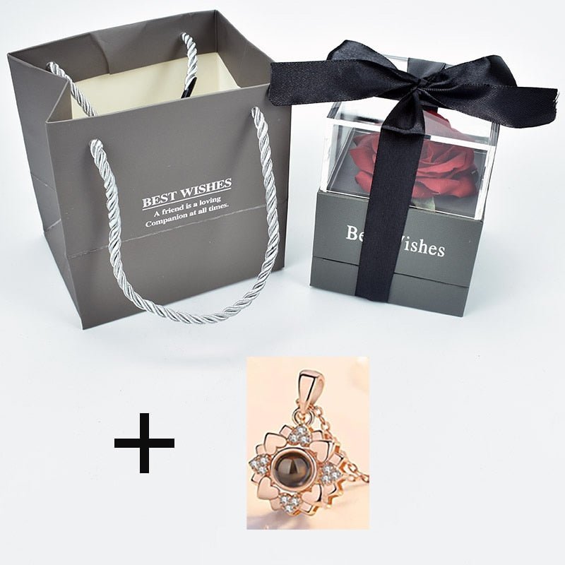 Eternal Rose Box (Choice of necklace) - Eternal Rose Store