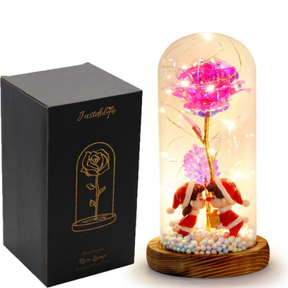 Eternal Rose Under Bell 24K Gold Bear Figurines - Eternal Rose Store